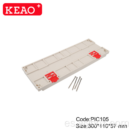 Caja de conexiones de montaje en superficie, caja de plástico personalizada, caja de control industrial PIC105, caja electrónica de carril Din, 300 * 110 * 57 mm